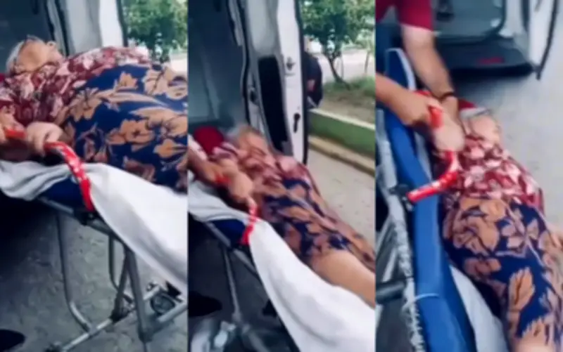Maca destrava e idosa de 88 anos cai no chão durante atendimento em PE
