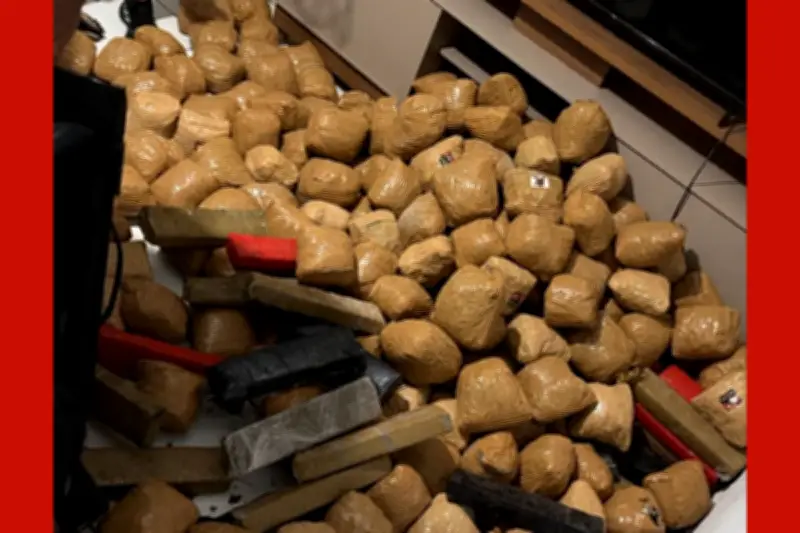 Mais de 150 kg de maconha são apreendidos em casa em Cuiabá