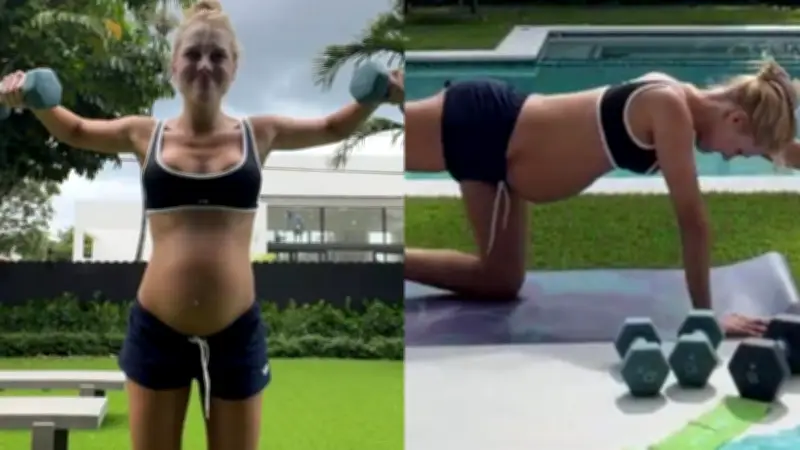 Malu Borges mantém treinos adaptados na reta final da segunda gravidez