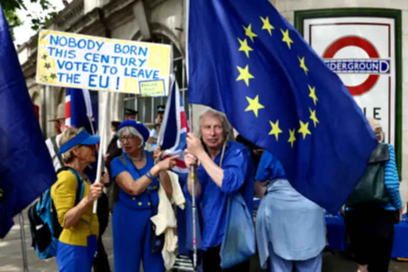 Marcha em Londres marca 10 anos do Brexit e pede reintegração à UE