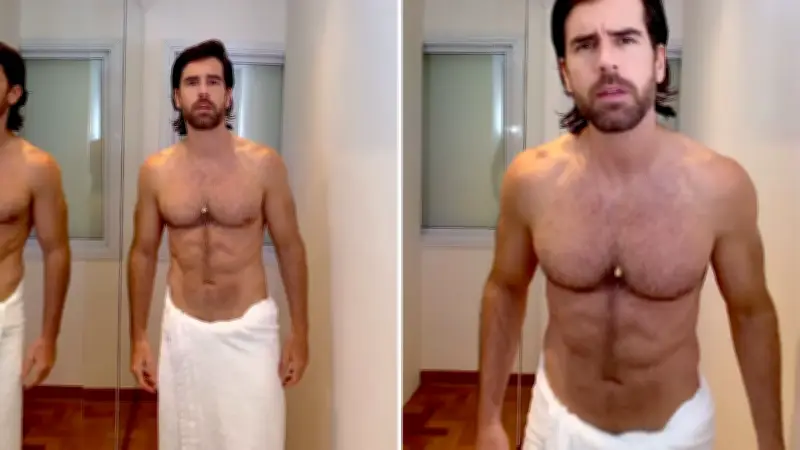 Marcos Pitombo exibe físico e recebe elogios de Carla Diaz e Anaju Dorigon: 'Genética boa'