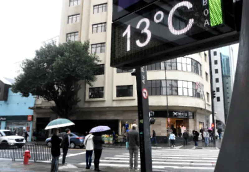Massa de ar polar faz 5 capitais baterem recorde de frio em 2026