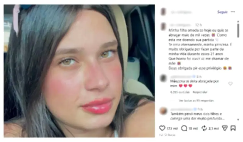 Mãe de jovem morta em rope jump se despede: 'Que honra'