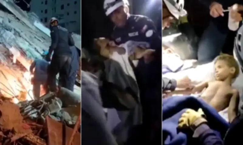 Menino de 3 anos resgatado com vida 6 dias após terremoto na Venezuela