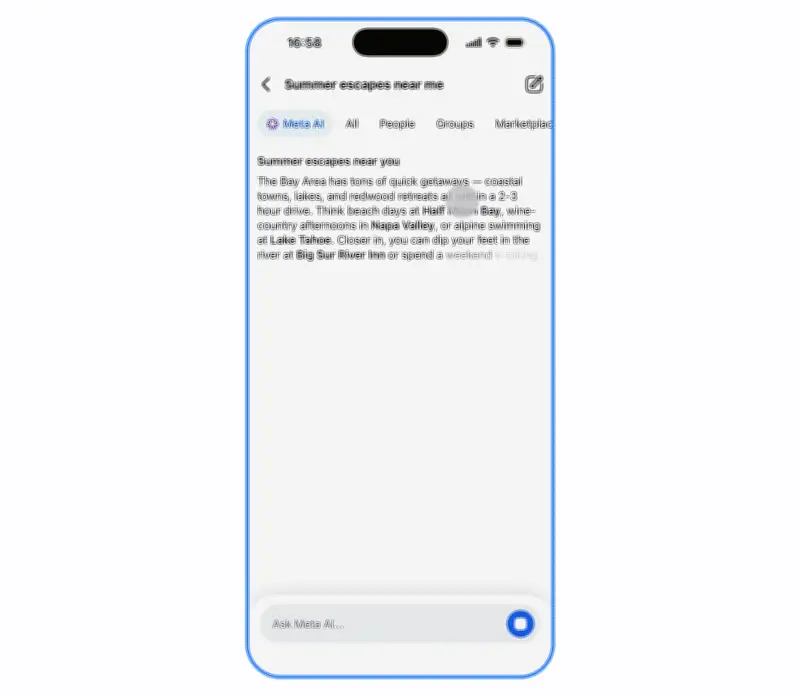 Meta lança AI Mode: busca com IA que responde com base em posts de usuários