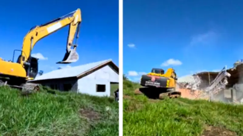 Mogi das Cruzes demole casas irregulares em área de proteção ambiental