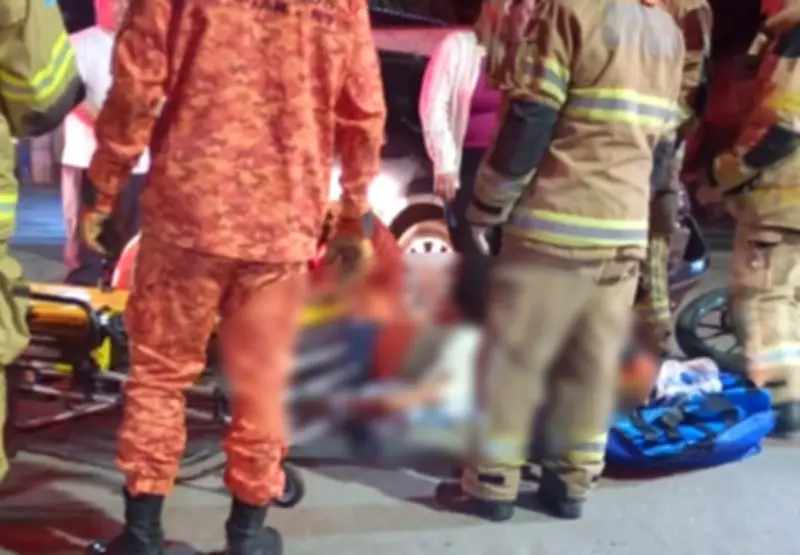 Motociclista ferida em acidente na RJ-127 em Paracambi