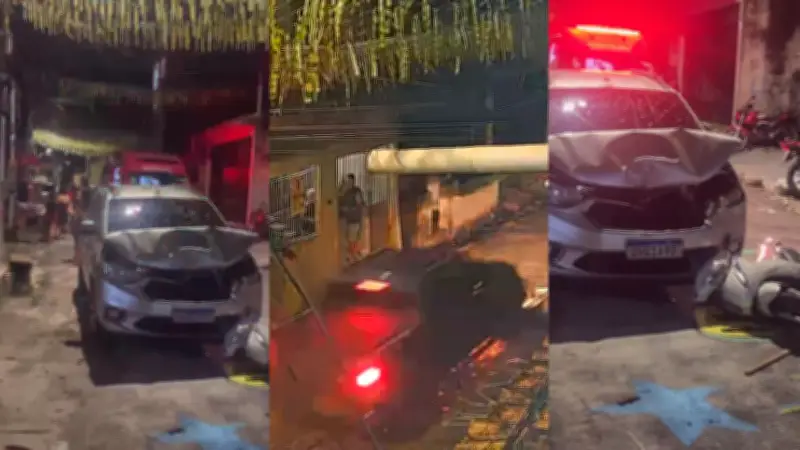 Motorista atropela moradores que pintavam rua para a Copa em Belém