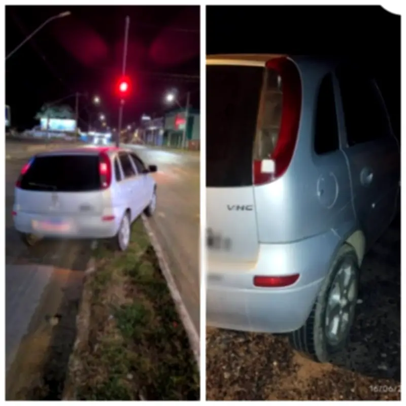 Motorista embriagado invade canteiro central em Montes Claros