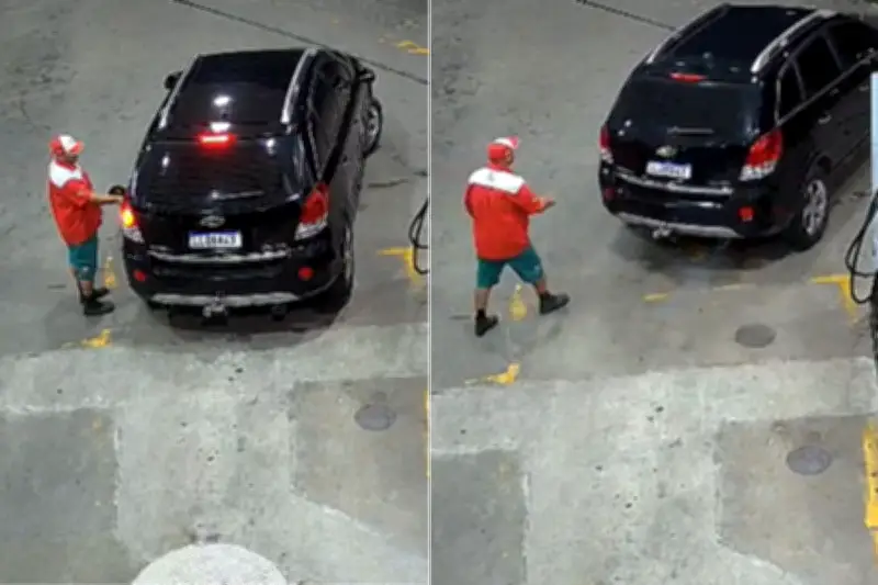 Motorista foge sem pagar combustível em posto de Praia Grande