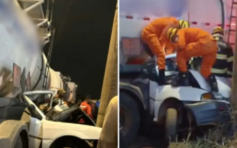 Motorista morre prensado entre caminhão e poste em Aparecida de Goiânia