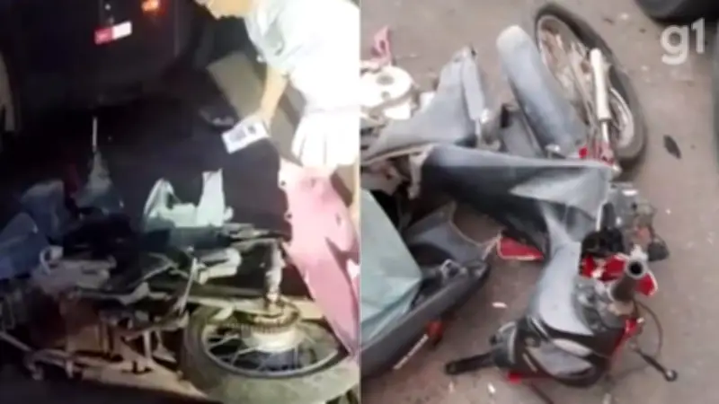 Mulher morre e criança fica ferida em acidente de moto com ônibus no MA