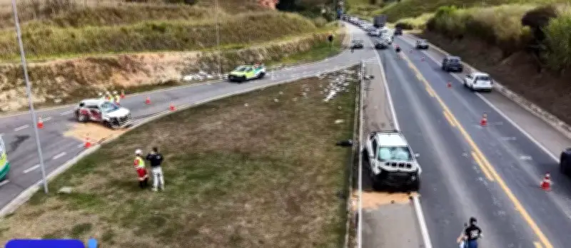 Mulher morre em acidente na BR-116 entre Ubaporanga e Caratinga