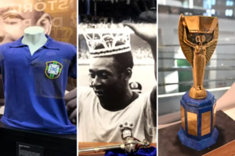 Museu Pelé guarda camisas, coroa e rádio do pai: veja relíquias
