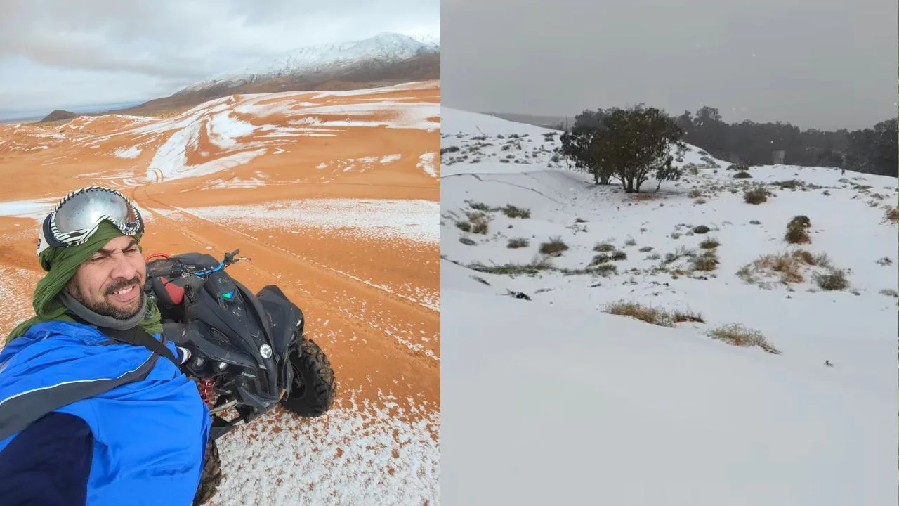 Neve no Deserto do Saara: Fotógrafo Registra Fenômeno Raro em Cidade da Argélia
