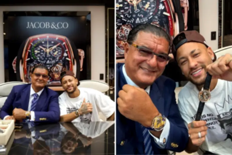 Neymar aparece ao lado de fundador da Jacob & Co. em novo encontro