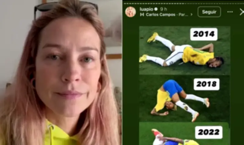 Neymar lesionado é alvo de nova provocação de Luana Piovani nas redes