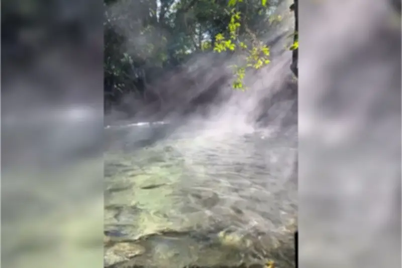 Névoa sobre o Rio da Prata encanta em MS com frio abaixo de 10°C