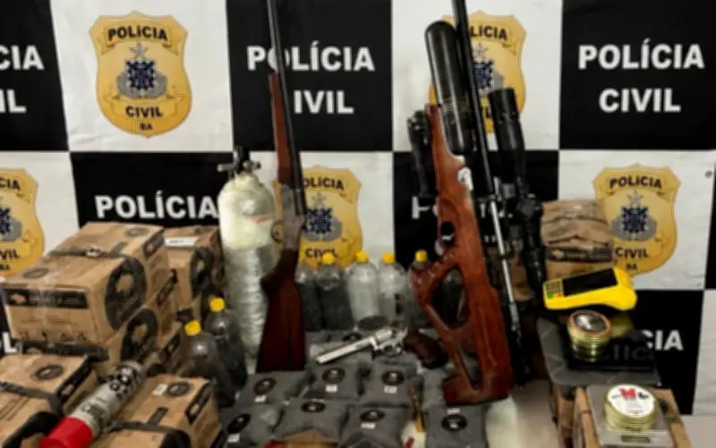 Operação apreende armas, munições e equipamentos de recarga na Bahia