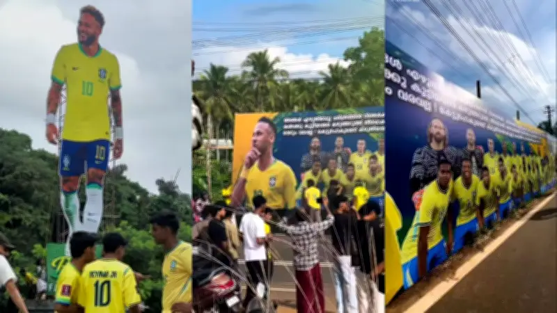 Outdoor de 100 m e Neymar gigante: torcida do Brasil na Índia viraliza