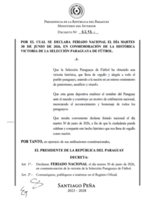 Paraguai decreta feriado após eliminar Alemanha na Copa