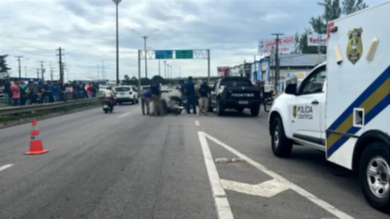 Passageira morre em acidente na BR-101 em Parnamirim