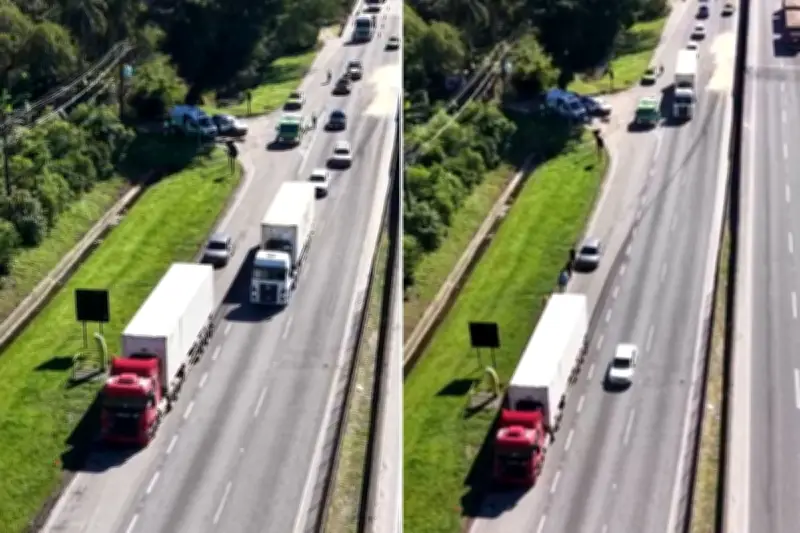Pedestre morre atropelado por carreta na Rodovia Cônego Domênico Rangoni em Guarujá