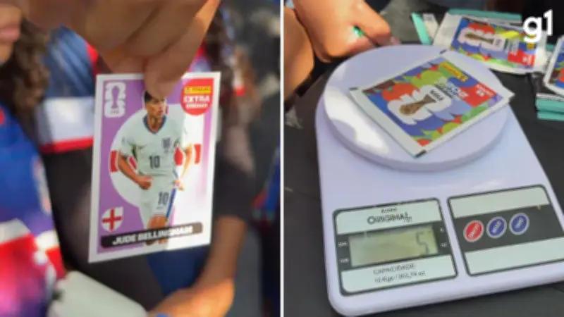 Pesar pacotes para achar figurinhas raras da Copa funciona