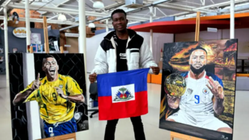 Pintor haitiano sonha com vitória do Haiti sobre o Brasil na Copa