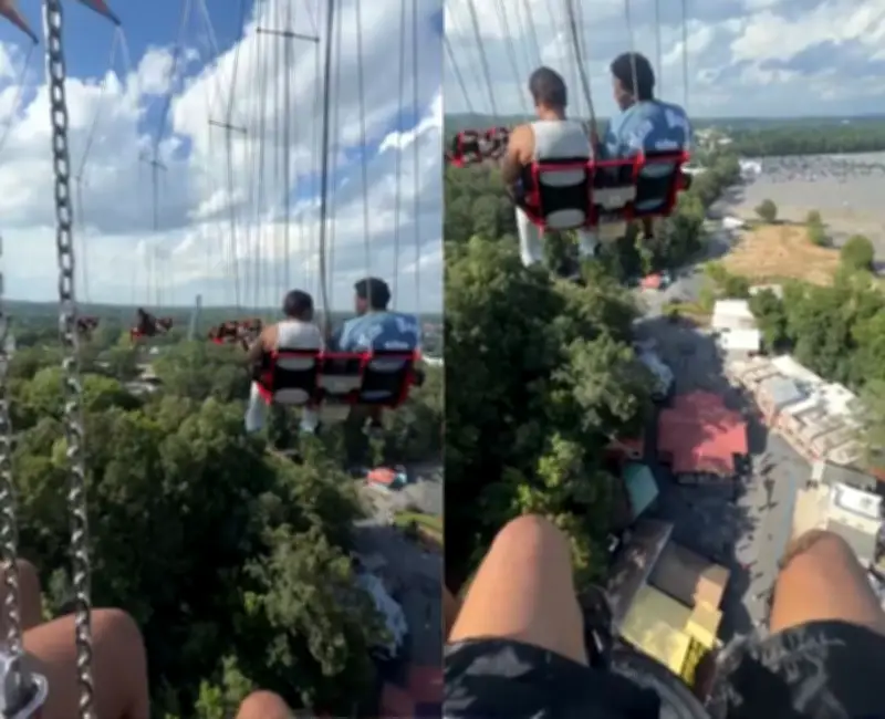 Pânico no Six Flags: brinquedo para a 80 metros de altura nos EUA