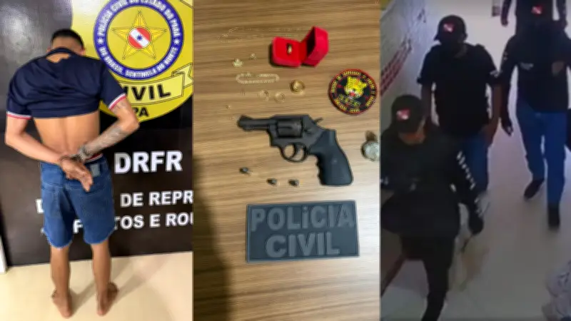 Polícia prende mais um suspeito de assalto a joalheria em Belém