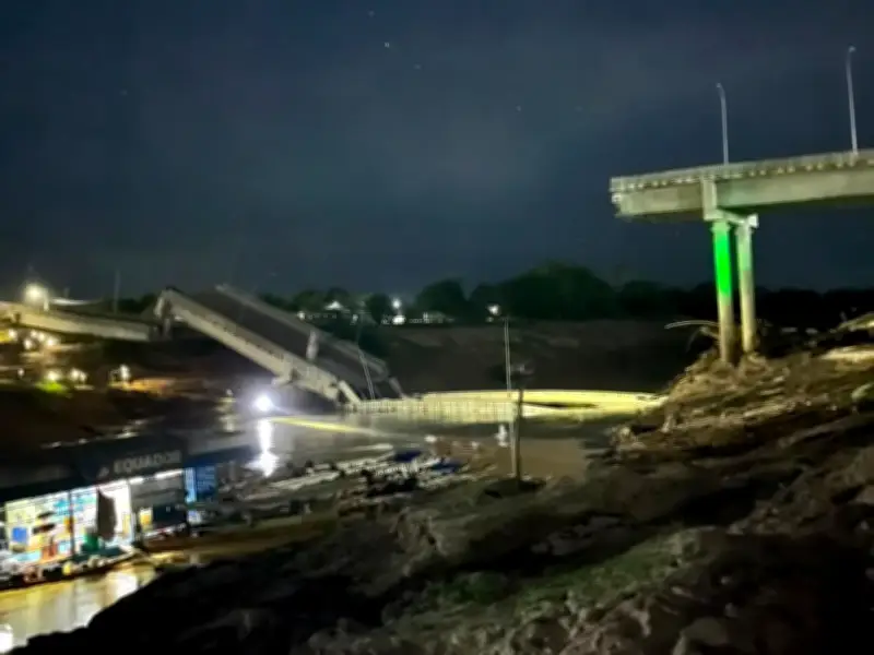Ponte desaba no interior do Acre e deixa quatro feridos; veja vídeo