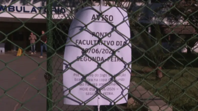 Ponto facultativo do jogo do Brasil desmarca consultas no Hran
