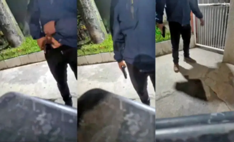Porteiro ameaça motoboy com arma e entregadores depredam prédio em SG
