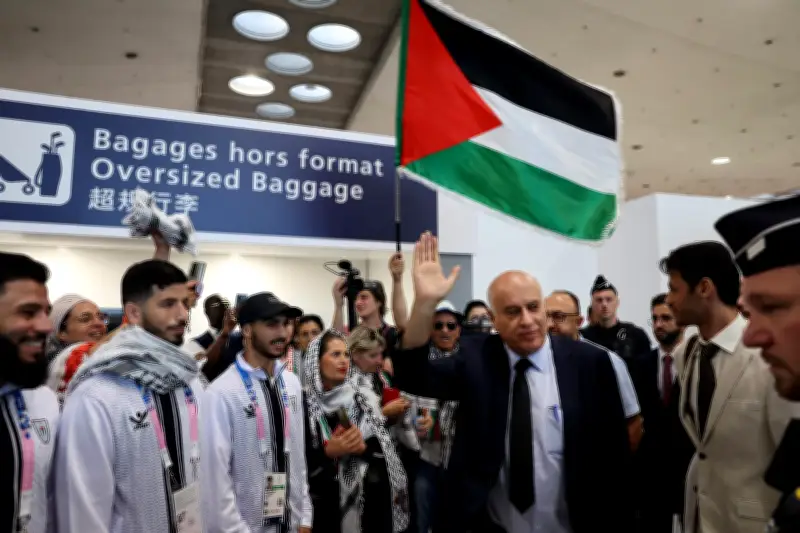 Presidente da Federação da Palestina espera visto dos EUA para Copa de 2026
