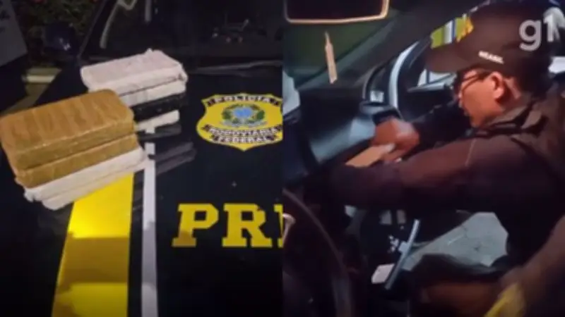 PRF apreende 13 kg de cocaína em carro em Imperatriz, no MA
