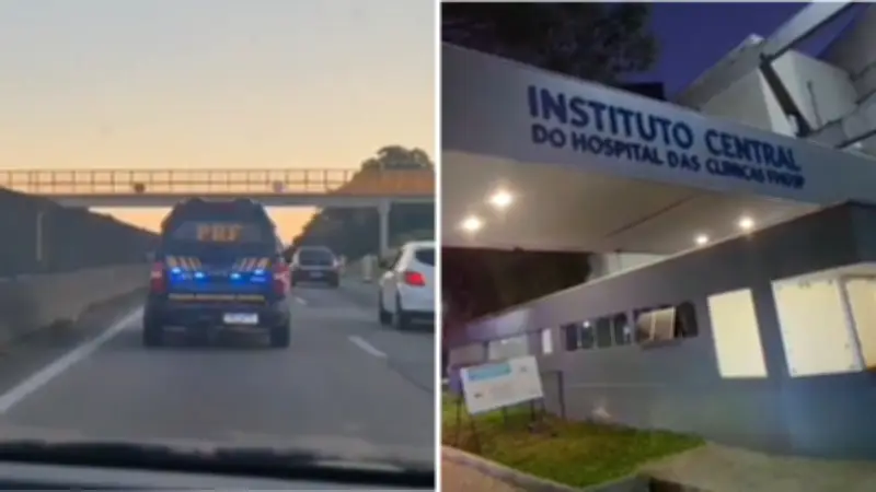 PRF faz escolta de fígado para transplante em meio a congestionamento na Dutra