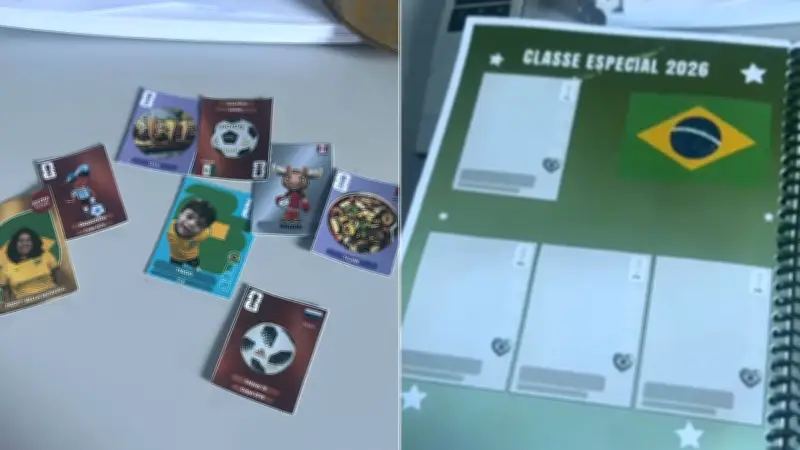 Professora cria álbum de figurinhas da Copa para alunos com deficiência