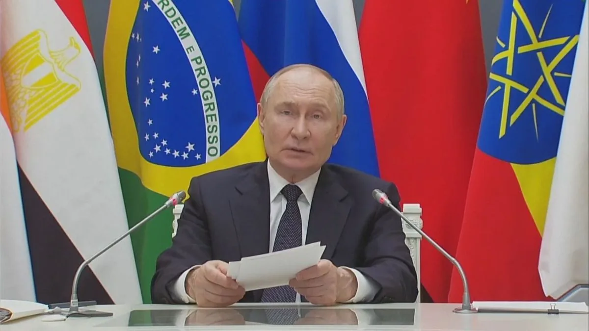 Putin pede maior cooperação entre países do Brics em mensagem gravada