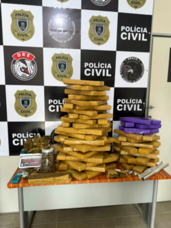 Quase 100 kg de maconha são apreendidos em Campina Grande; dois presos