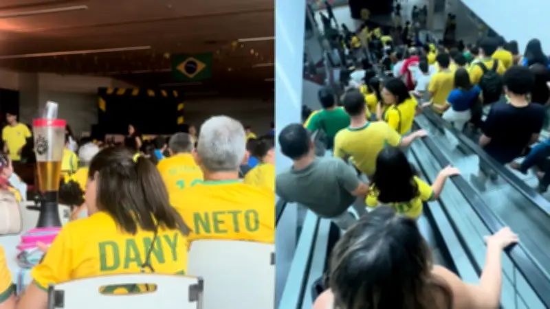 Queda de energia em shopping de Fortaleza interrompe transmissão do Brasil x Japão