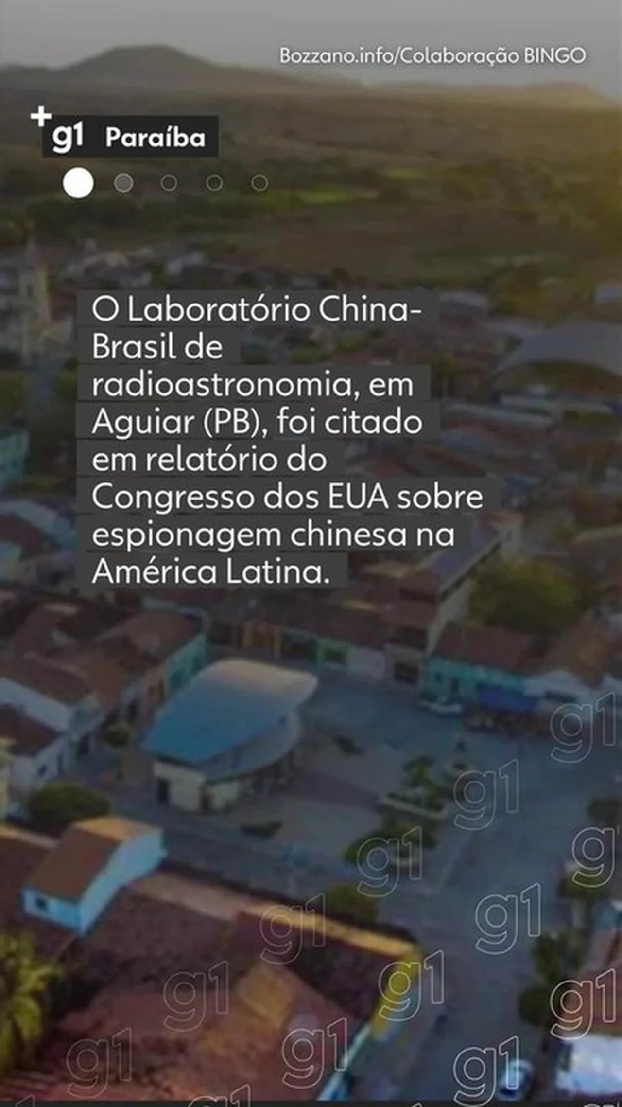 Radiotelescópio Bingo na Paraíba é citado em relatório dos EUA sobre espionagem chinesa