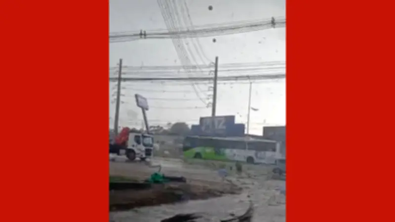 Redemoinho na BR-316 assusta moradores e motoristas no PA