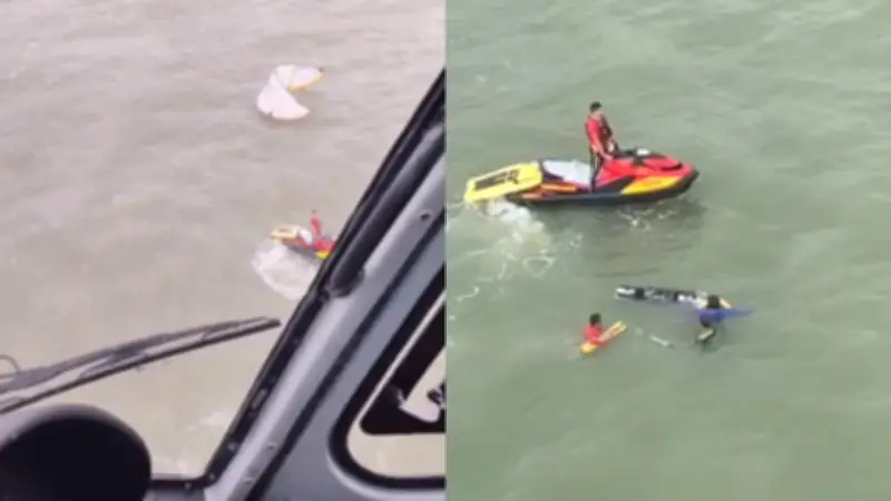 Resgate de kitesurfistas à deriva em Salinópolis dura 30 minutos