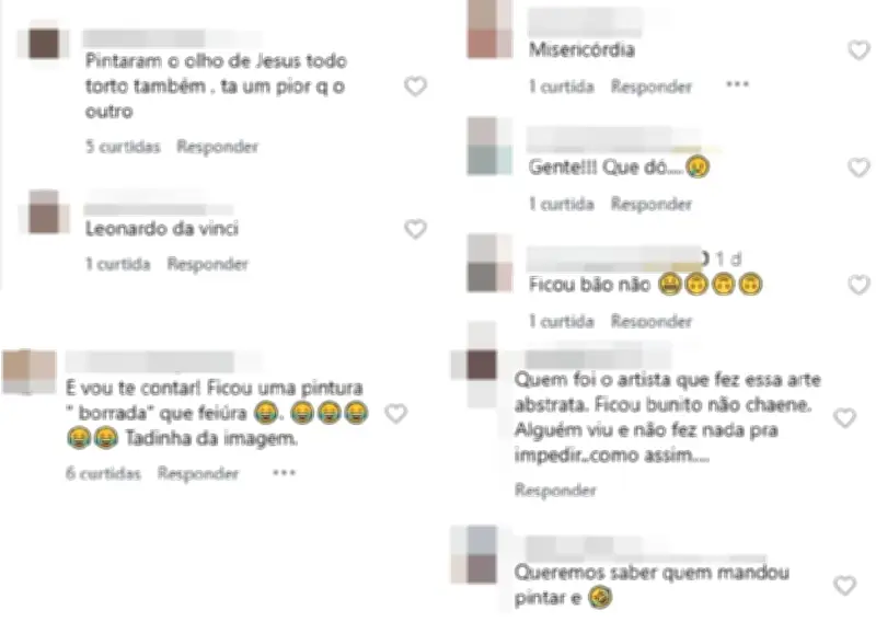 Restauração de imagens sacras causa polêmica em Carmo do Cajuru