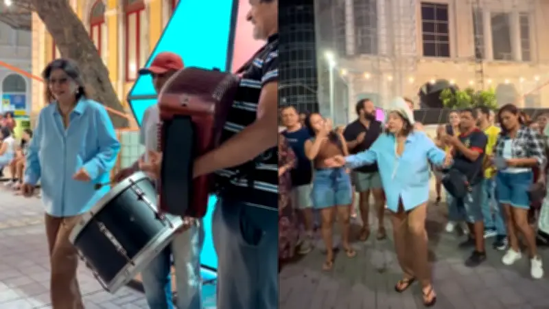 Roberta Miranda faz show surpresa no Recife e canta Asa Branca