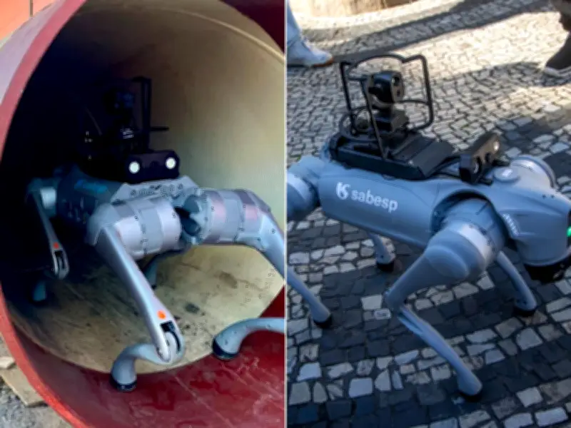 Sabesp usa cachorro-robô em inspeções de tubulações no Porto de Santos