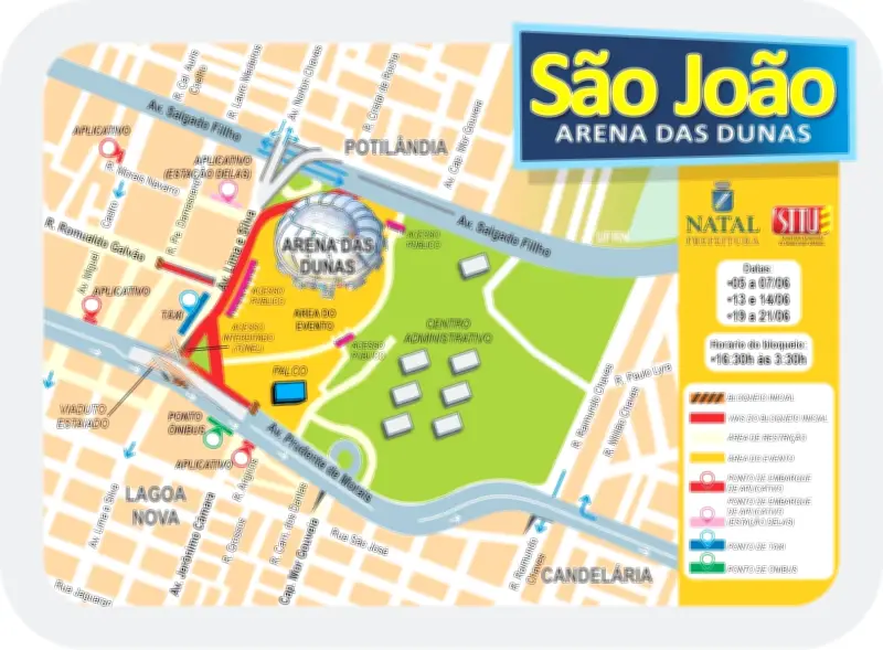 São João de Natal: shows gratuitos e mudanças no trânsito neste sábado