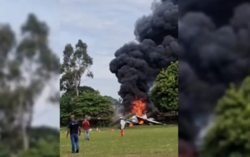 Sobrevivente de queda de avião em Marília é resgatado por funcionários de clube