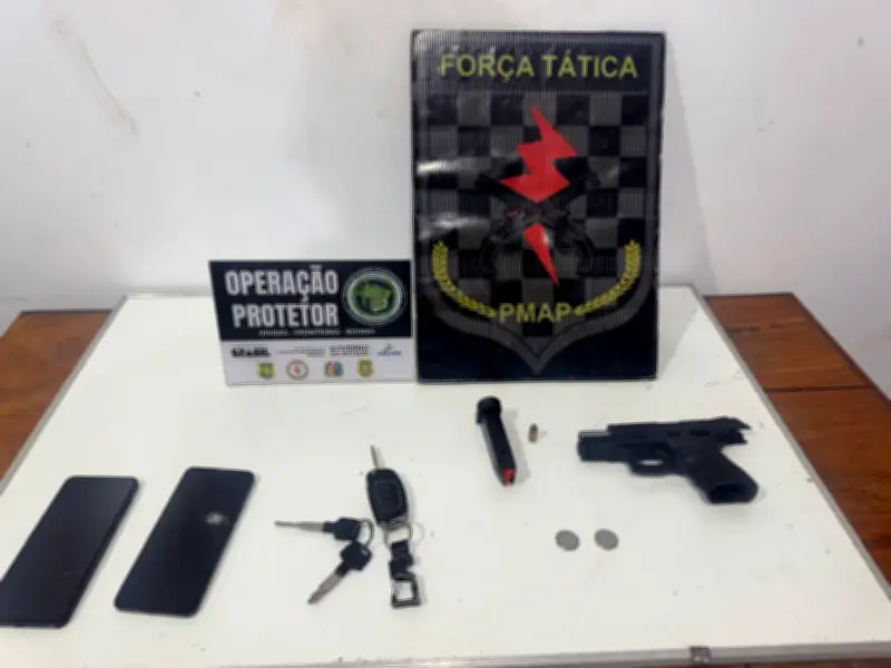 Suspeitos de homicídio são presos com arma do crime em Macapá